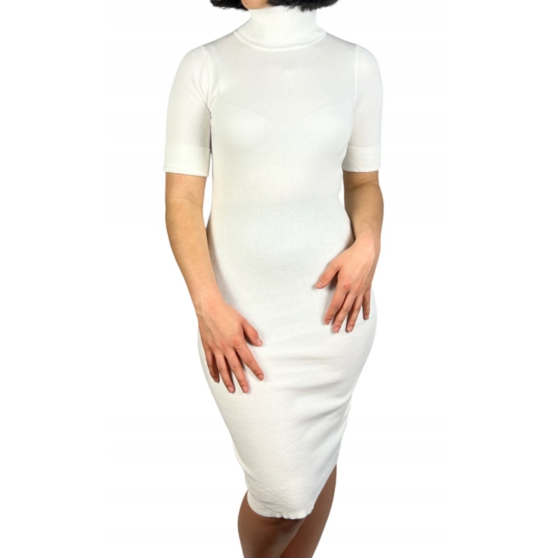 Sukienka swetrowa z golfem, damska