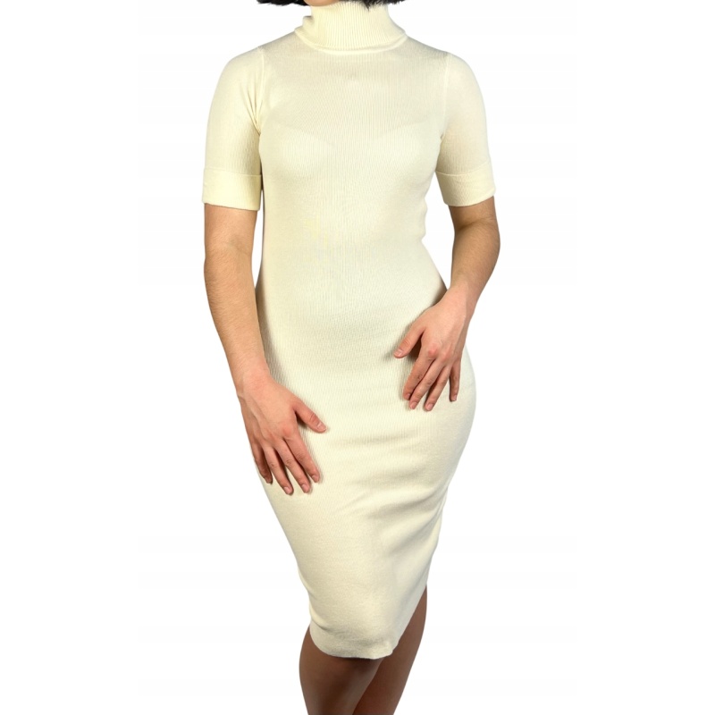 Sukienka swetrowa z golfem, damska