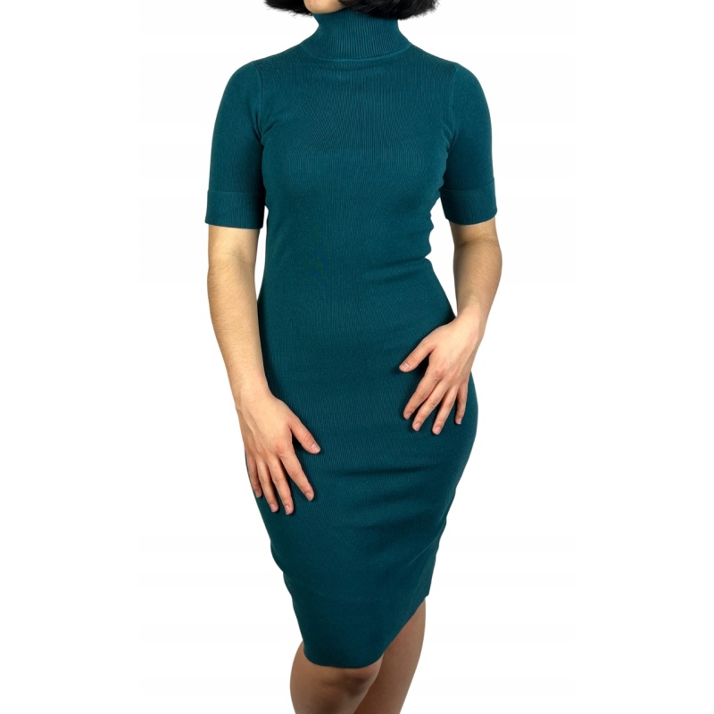 Sukienka swetrowa z golfem, damska