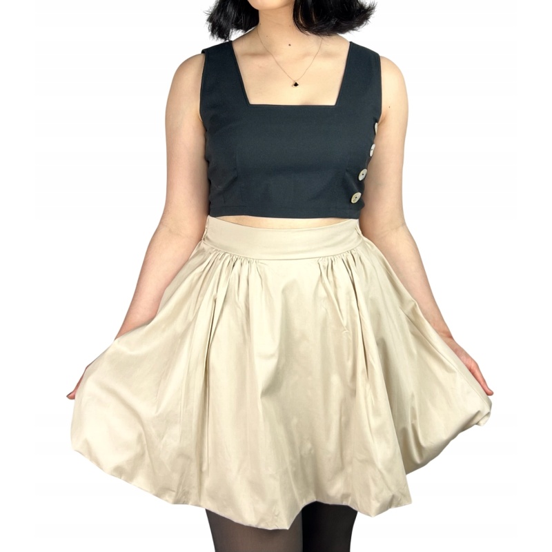 Spódnica bawełniana mini, bufiasta, przewiewna