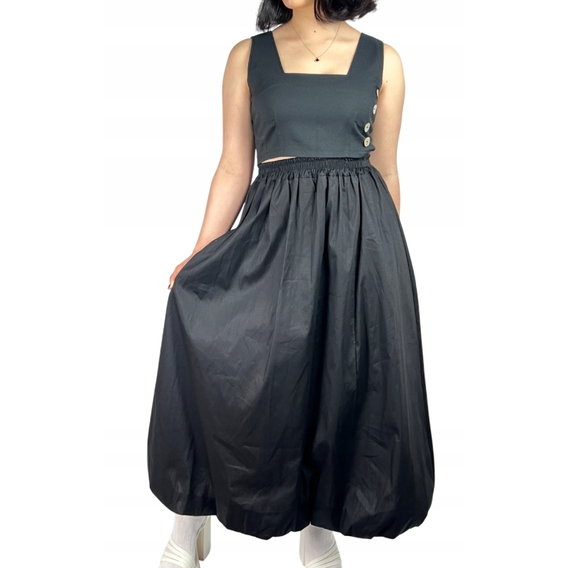 Spódnica bawełniana maxi, bufiasta, przewiewna