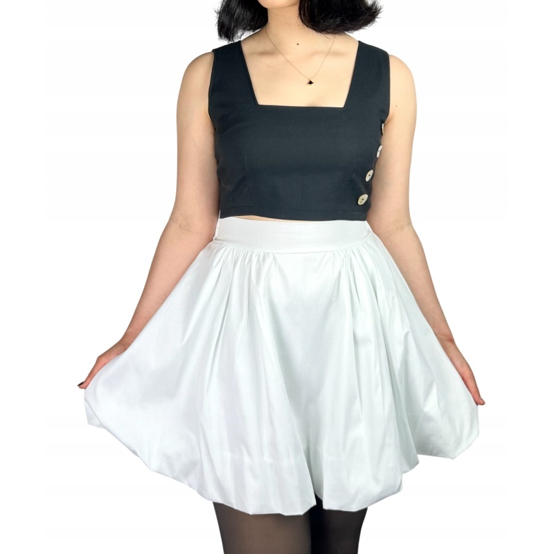 Spódnica bawełniana mini, bufiasta, przewiewna