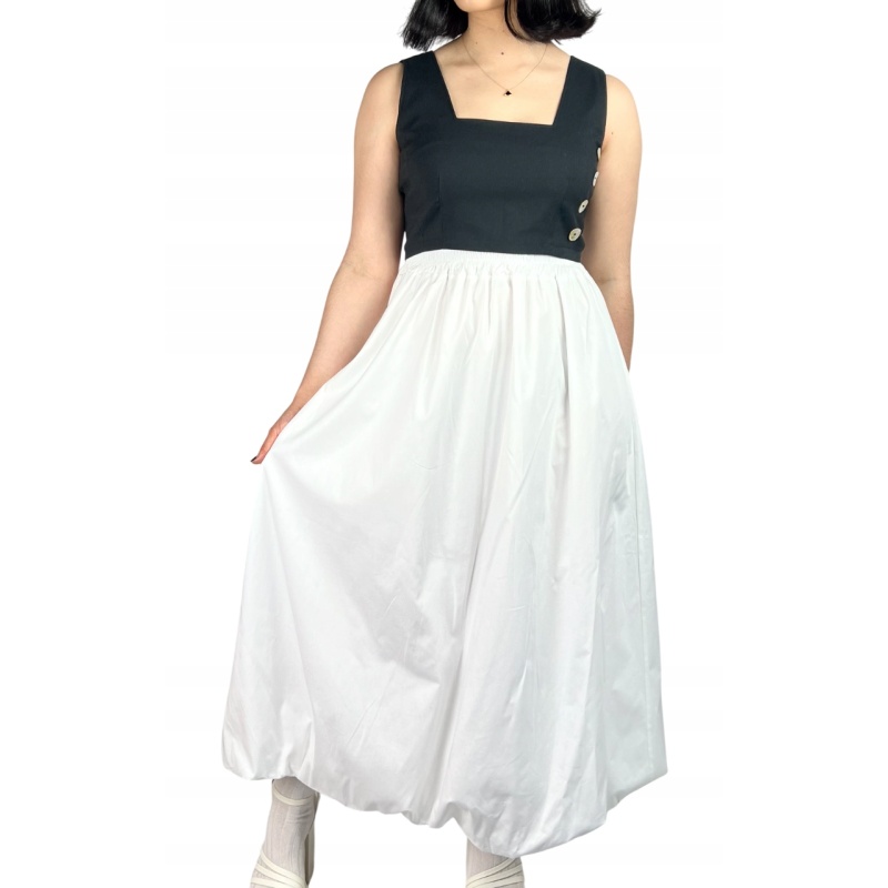 Spódnica bawełniana maxi, bufiasta, przewiewna